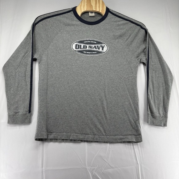 Old Navy Other - Vintage YKK Old Navy Stripe Sleeve Long Sleeve T-Shirt Size Medium Gray